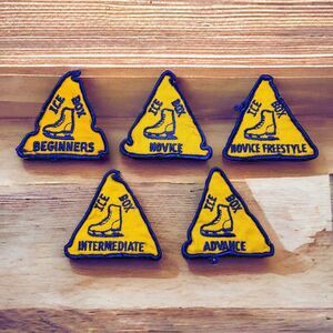 Vintage Figure Skating Ice Box Patch Lot of 5 Beginner Novice Freestyle Advance